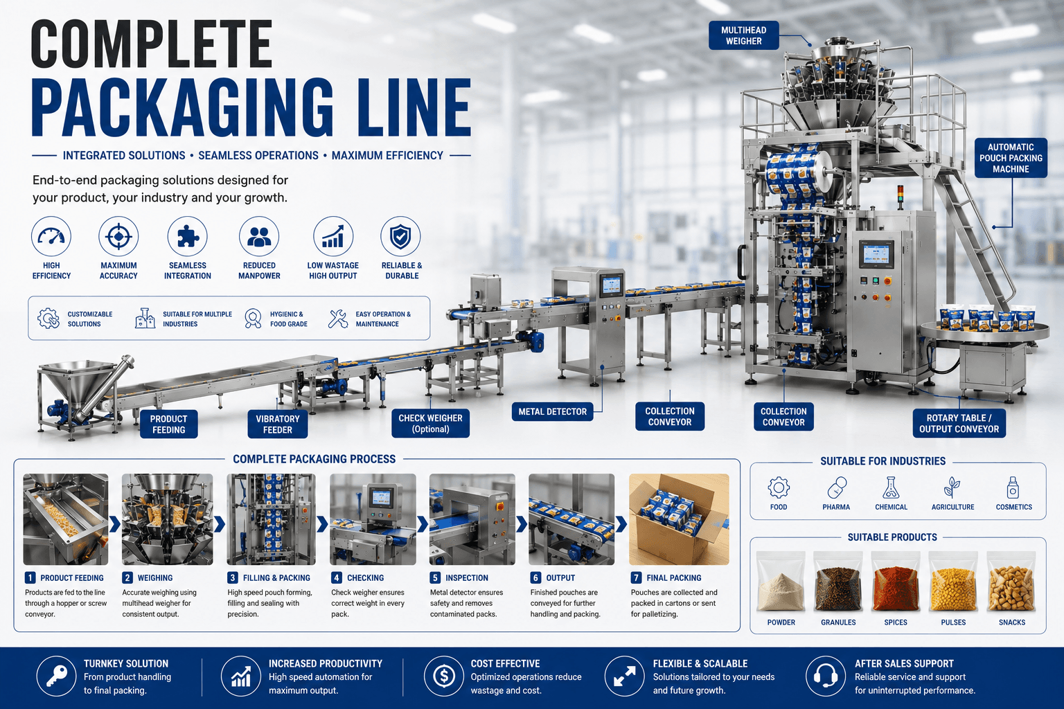Complete Automatic Packaging Line Machine Manufacturer in India | TEKPACK